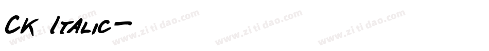 CK Italic字体转换